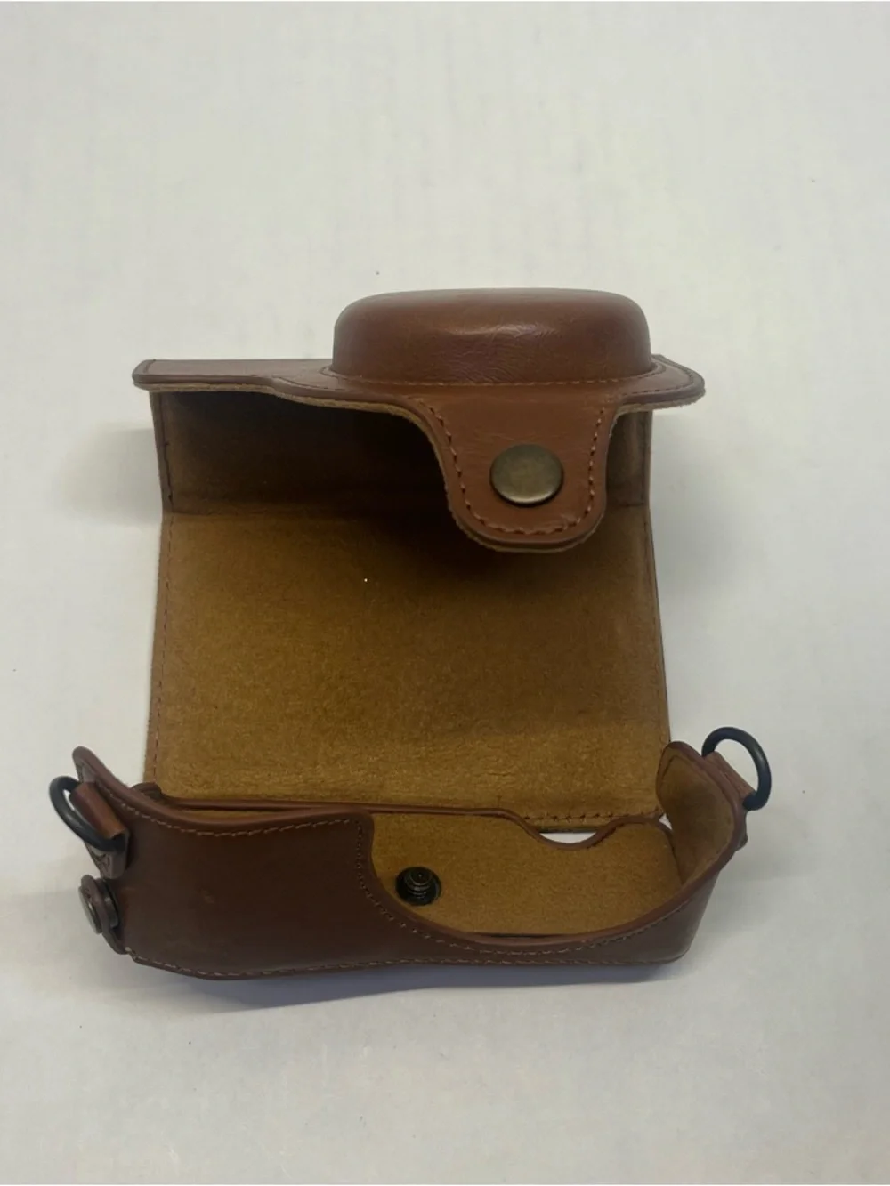 Brown Leather Retro Camera Case